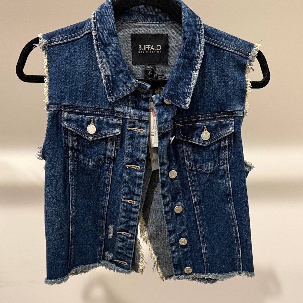 Buffalo David Bitton Dark Blue Denim Vest